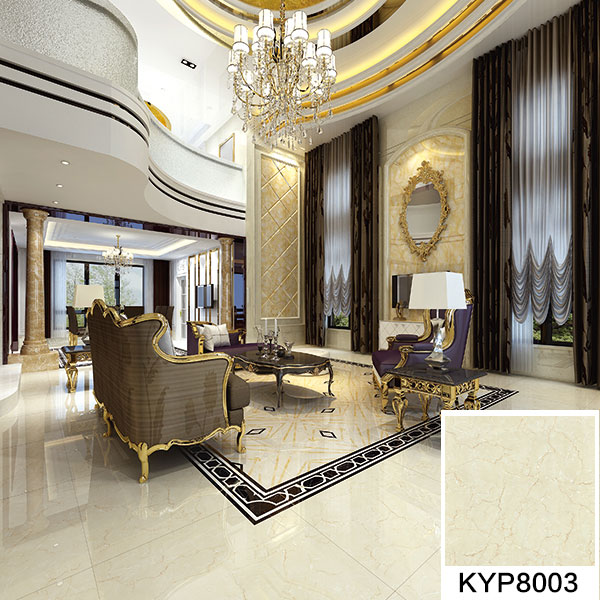 网信快3大理石瓷砖：金线莎安娜KYP8003 铺贴成效