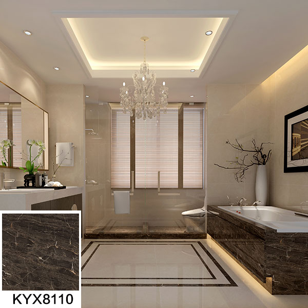 网信快3大理石瓷砖：金线深灰 KYX8110瓷砖