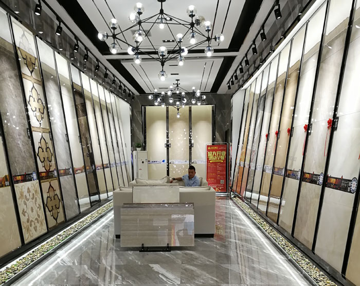 【实景案例】陶瓷一线品牌网信快3瓷砖沉庆垫江200方专卖店鉴赏